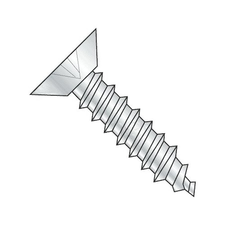 Newport Fasteners Sheet Metal Screw, #4-24 x 1/4 in, Zinc Plated Steel Flat Head Phillips Drive, 10000 PK 838682-10000